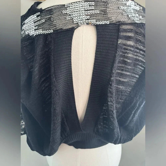 Free People Black and Silver Evening Shrug - Size small - Picture 6 of 11